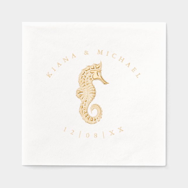 Sea Foam Beach Wedding Seahorse ID837 (Recto)