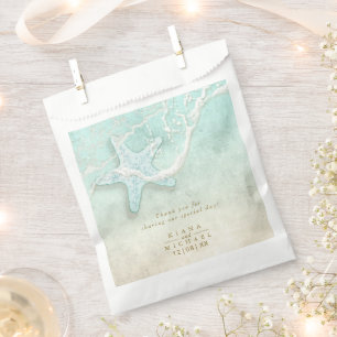Sea Foam Beach Wedding Thank You V2 ID837 Favour Bag