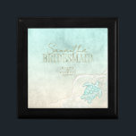 Sea Foam Beach Wedding Turtle Any Member ID837 Gift Box<br><div class="desc">A watercolor texture in the soft shades of sea and sand is the background for marine elements such as starfish and shells that are enhanced with sea foam to create the pieces of this wedding suite. The wedding gift box shown here features all of the above plus a template to...</div>