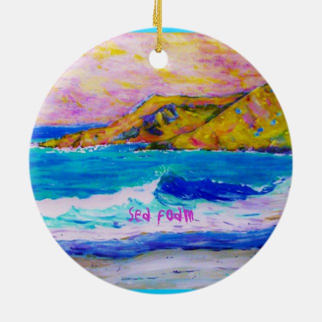 sea foam ceramic ornament (Back)