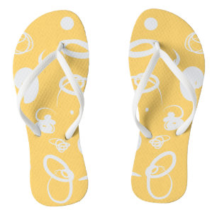 Sea ​​foam design Adult Flip Flops