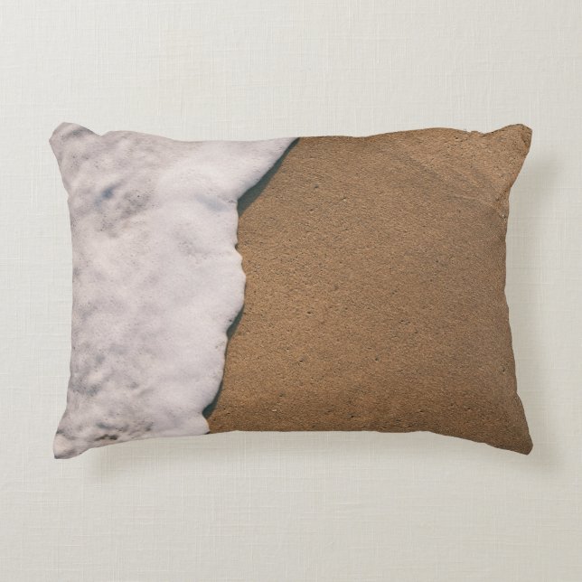 Sea foam on sand accent pillow (Front)