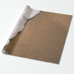 Sea foam on sand wrapping paper