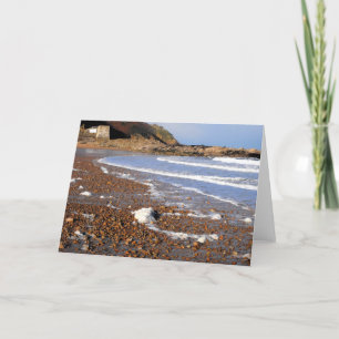 Sea foam on the beach Jersey Holiday Card