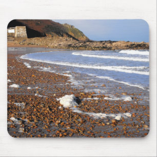 Sea foam on the beach mouse pad