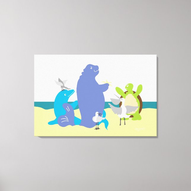 Sea Friends 24x36 Canvas Print (Front)