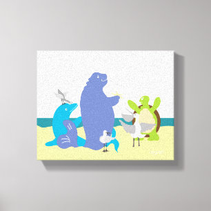 Sea Friends 8x10 Canvas Print