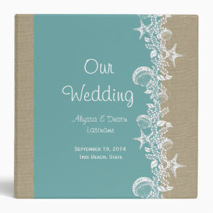 Sea Garland Beach Wedding Binder