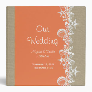 Sea Garland Tropical Beach Wedding Binder