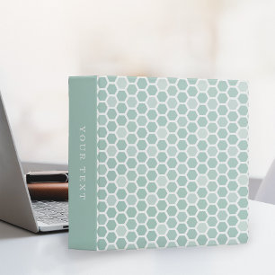 Sea Geometric Hexagon Pattern Binder