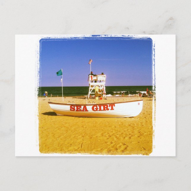 Sea Girt Lifeguard Boat Postcard (Front)