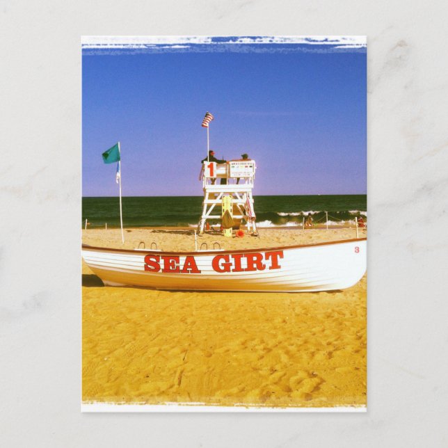 Sea Girt Lifeguard Boat Postcard (Front)