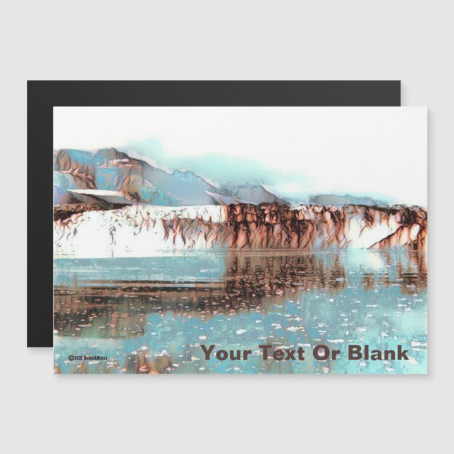 Sea Glacier Magnetic Invitation (Front/Back)
