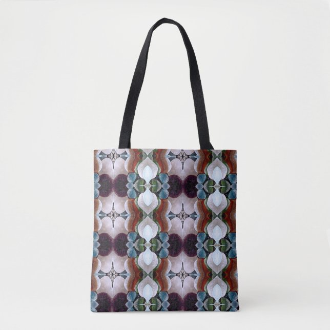 Sea glass abstract of many colours tote (Front)