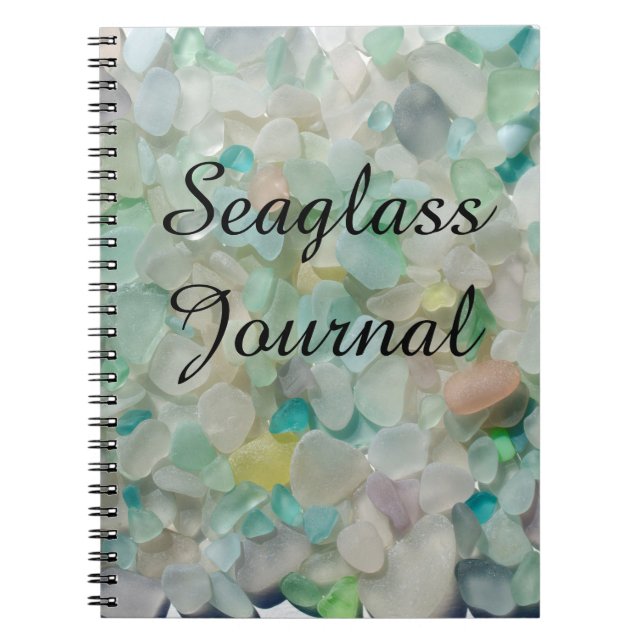 Sea glass, beach glass art photo Journal notebook (Front)