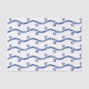 Sea glass - blue waves tissue paper