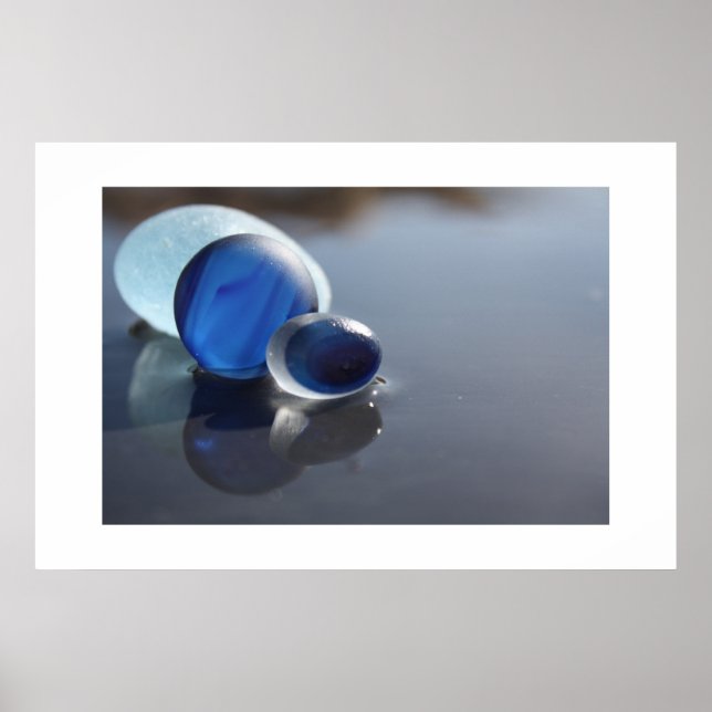 Sea Glass Blues Poster (Front)