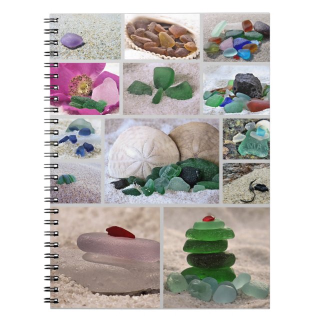 Sea glass collage - notebook (Front)