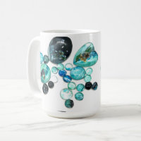 Sea glass colours flowers and bling 