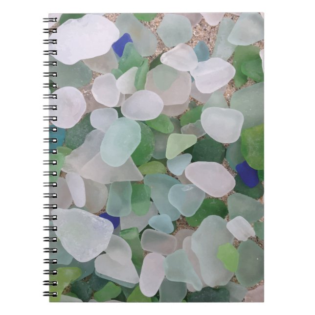 Sea glass from the ocean notebook (Front)