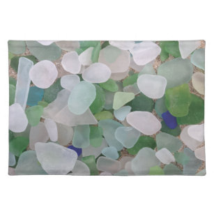 Sea glass from the ocean placemat
