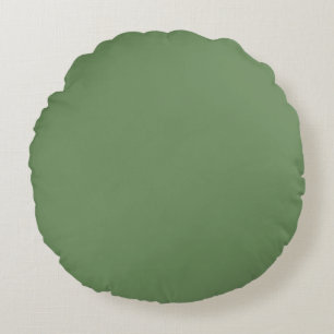 Sea Glass Green Plain Colour Minimalist Design Round Pillow