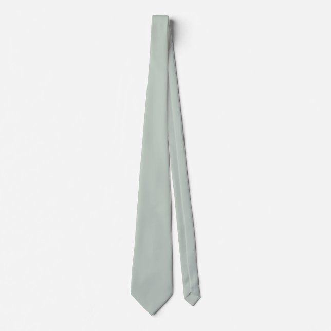 Sea Glass Green Solid Colour Tie (Front)