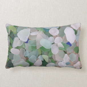 Sea glass lumbar pillow