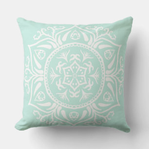 Sea Glass Mandala Outdoor Pillow