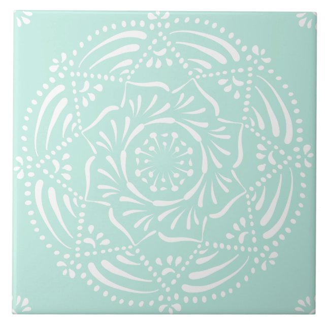 Sea Glass Mandala Tile (Front)