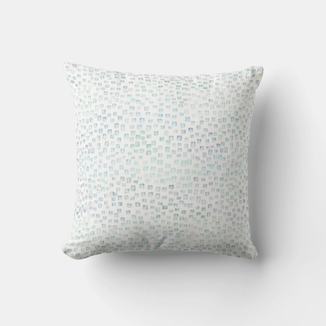 Sea Glass Mosaic Throw Pillow (Front)