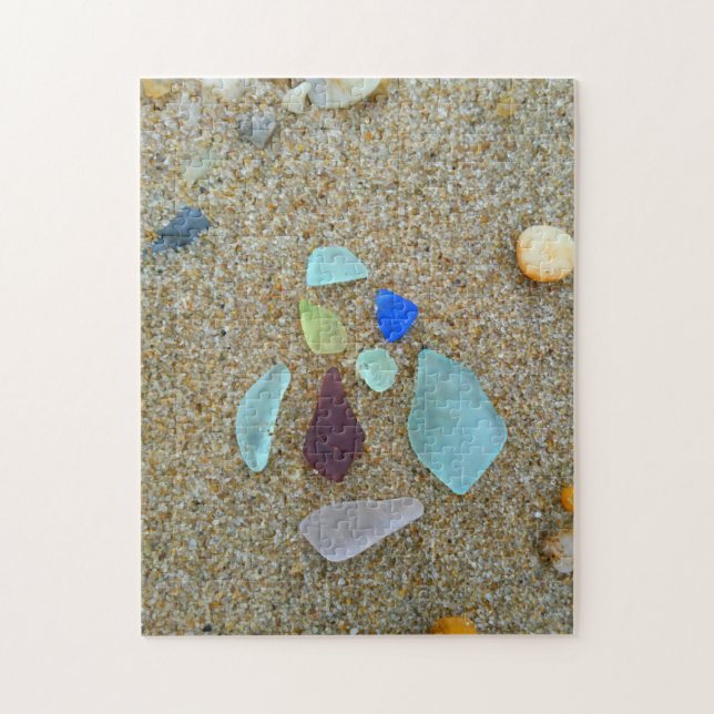Sea Glass On Beach Jigsaw Puzzle (Vertical)