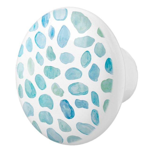 Sea Glass Painting Pattern Ceramic Knob (Right)