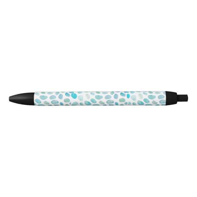 Sea Glass Painting Texture Pattern Beach Black Ink Pen (Front)