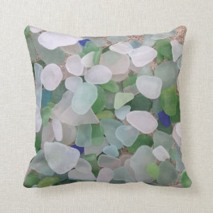 Sea glass pillow