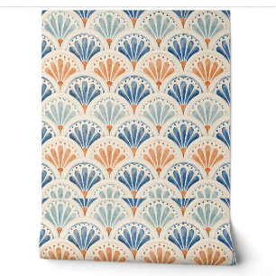 Sea Glass Scallop Coastal Mediterranean Wallpaper
