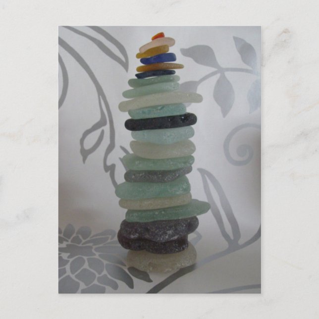 Sea glass Stack Postcard (Front)