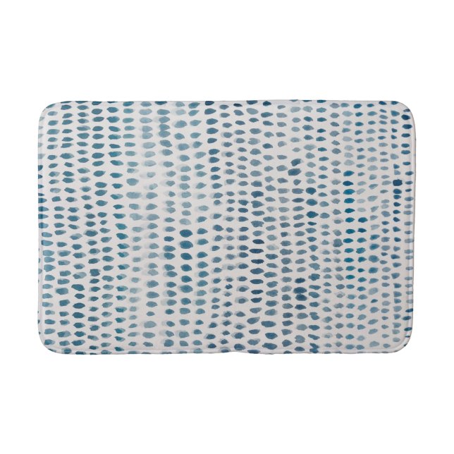 Sea Glass Turquoise Beach Pebble Medium Bath Mat (Front)