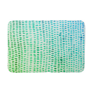 Sea Glass Turquoise Beach Pebble Medium Bath Mat