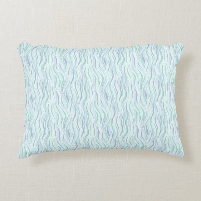Sea Glass Waves Accent Pillow (Front)