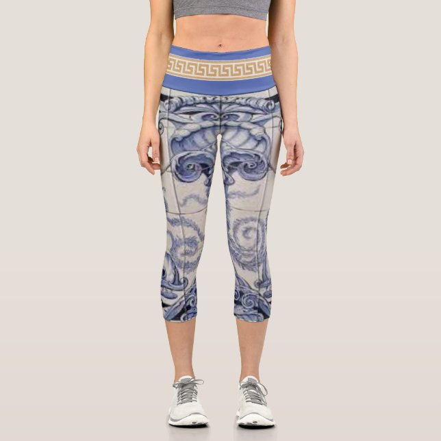 Sea Goddess  Capri Leggings (Front)