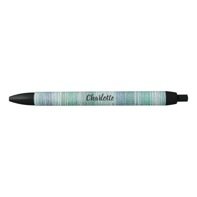 Sea Grass Texture Pattern Beach Black Ink Pen (Front)