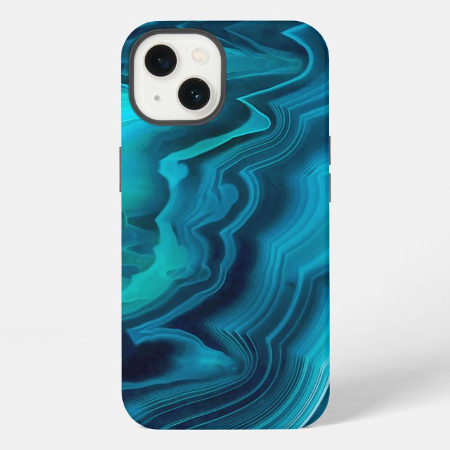 Sea Green Agate Texture iPhone Case (Back)