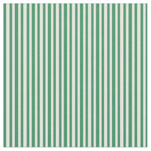 Sea Green and White Coloured Lines Pattern Fabric