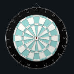 Sea Green Black And White Dartboard<br><div class="desc">Sea Green Black And White Dart Board</div>