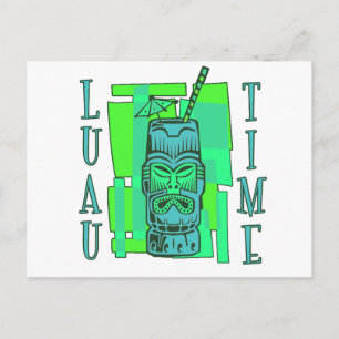 Sea Green & Blue Luau Postcard