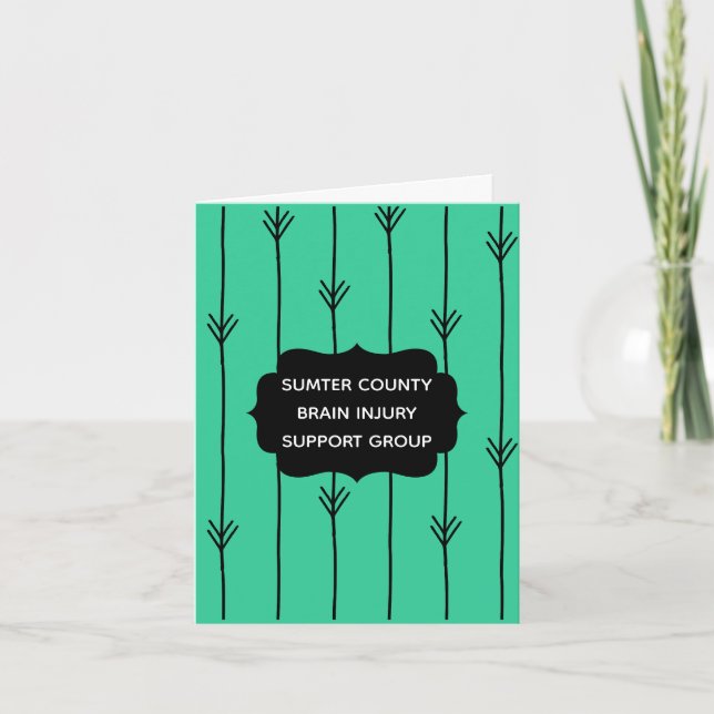 Sea Green Brain Injury Support Group Welcome Thank You Card (Front)