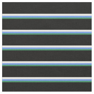 Sea Green, Cornflower Blue, White, and Black Fabric