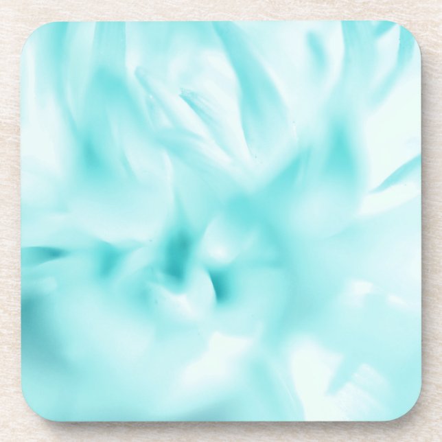 Sea Green Floral Imprimer dessous de verre en plas (Devant)