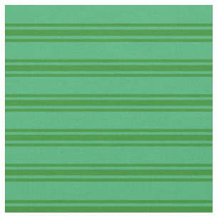 Sea Green & Forest Green Coloured Striped Pattern Fabric